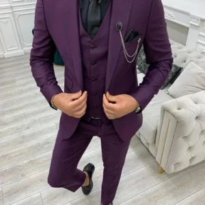 2024 Green Peak Lapel Slim Fit Men Suits 3 Pieces Tuxedos Terno Masculino Blazer Sets Groom Wedding Prom Costume Homme - Image 3