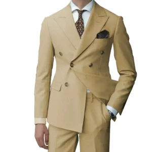 Formal Regular Tuxedo Suits for Men 2 Pieces Blazer and Pants Set Peak Lapel Double Breasted Wedding Dresses Business Groomsmen - Image 3