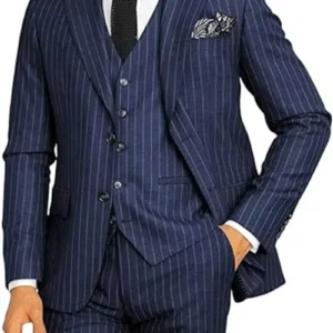 Elegant Men's Suits 3 Pieces Blazer Vest and Pants Set Peak Lapel Business Prom Slim Fit Tuxedo Suits for Men Wedding Dresses - Image 4