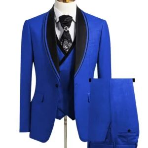 2024 New Formal Suit for Men 3 Pieces Blazer Vest and Pants Set Elegant Tuxedo for Business Evening Party Wedding - Image 4