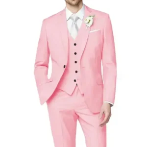 Formal Slim Fit Suits for Men 3 Piece Blazer Vest and Pant Set Elegant Tuxedo Suits for Men Wedding Dresses Groomsmen Blazer Set - Image 3