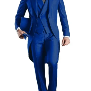 Formal Men's Suits Peak Lapel Tail Coat Elegant Regular Fit 3 Piece Blazer Vest Pants Set Prom Tuxedos Wedding Business - Image 3