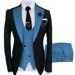 Suit for Men Blazer Vest and Pants 3 Pieces Wedding Dresses Formal Tuxedo Suits for Men Elegant Men Suit Evening Parties Prom - Image 3