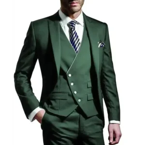Formal Slim Fit Suit for Men 3 Pieces Blazer Vest and Pants Set Peak Lapel High Quality Wedding Dress Evening Party Tuxedo Suits - Image 5