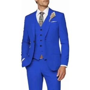 Formal Mens Suits 3 Piece Blazer Vest and Pants Set Notched Lapel Elegant Blazer for Wedding Prom Business Tuxedo Suits for Men - Image 6