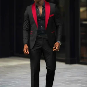 High Quality Suits for Men 2 Pieces Blazer and Pants Set Shawl Lapel Suit Jackets for Wedding Business Men's Suits - Image 5
