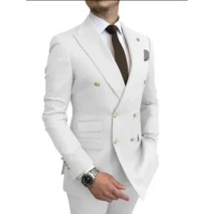 Elegant Suit for Men Peak Lapel 2 Pieces Blazer and Pants Set Slim Fit Tuxedo Suits for Men Wedding Dresses Evening Party - Image 6