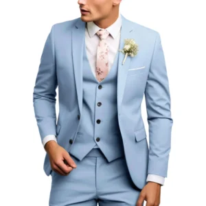 Formal Suit Sets of Clothes 3 Pieces Blazer Vest and Pants Set Luxury Tuxedo Suits for Men Classic Wedding Dresses Prom Business - Image 5
