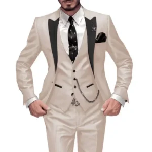 Elegant Suit for Men Formal Slim Fit Men's Suit Set 3 Pieces Blazer Vest and Pant Sets Luxury Costumes Wedding Dresses Business - Image 2