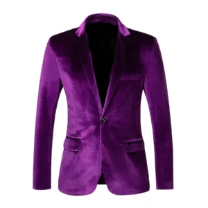 Formal Mens Velvet Suit Tuxedo Notch Lapel Single Blaze Men Costumes High Quality Tuxedo Set Evening Party Weddings Dresses - Image 2