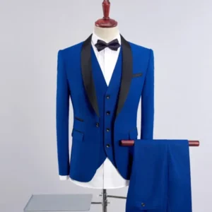 Men's Slim Fit Suit 3 Pieces Blazer Vest Pants Men Wedding Tuxedo Set Formal Wedding Groomsmen Prom Dinner Business Costumes - Image 6