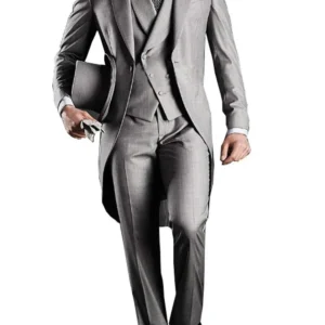 Formal Men's Suits Peak Lapel Tail Coat Elegant Regular Fit 3 Piece Blazer Vest Pants Set Prom Tuxedos Wedding Business - Image 2