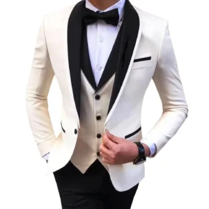 Elegant Dress Suit for Men High Quality 3 Pieces Shawl Lapel Tuxedo Suits for Wedding Groomsmen Business Mens Suits - Image 2