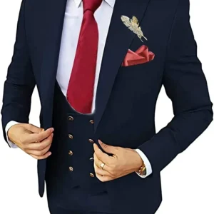 Elegant Male Suit 3 Pieces Blazer Vest and Pants Set Peak Lapel Tuxedo Suits for Men Ceremony Wedding Dresses Business Prom - Image 6