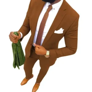 Formal Suit for Men Notched Lapel 2 Pieces Blazer and Pants Set for Wedding Dresses Business Evening Party Tuxedo Suits for Men - Image 2
