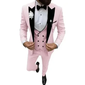 Classic Tuxedo Suits for Men Luxury Velvet Peak Lapel 3 Pieces Blazer Vest and Pants Set for Wedding Dresses Ceremony Suit Male - Image 5