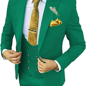 Elegant Male Suit 3 Pieces Blazer Vest and Pants Set Peak Lapel Tuxedo Suits for Men Ceremony Wedding Dresses Business Prom - Image 3