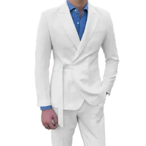 2024 New Classic Men's Suits 2 Pieces Blazer and Pants Set Peak Lapel Fashion Wedding Dresses Prom Slim Fit Tuxedo Set - Image 3