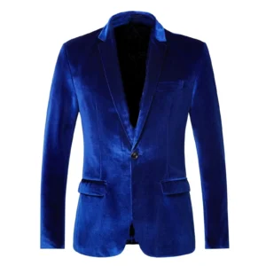 Formal Mens Velvet Suit Tuxedo Notch Lapel Single Blaze Men Costumes High Quality Tuxedo Set Evening Party Weddings Dresses - Image 4