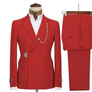 2 Pieces Men's Business Suits Regular Fit Notch Lapel Prom Tuxedos For Wedding (Blazer+Pants)Does not include chest accessories - Image 4