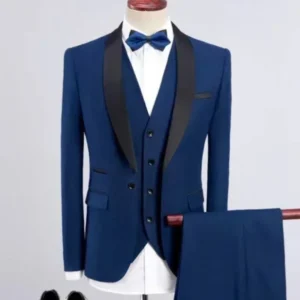 Men's Slim Fit Suit 3 Pieces Blazer Vest Pants Men Wedding Tuxedo Set Formal Wedding Groomsmen Prom Dinner Business Costumes - Image 2