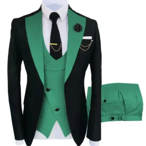 Suit for Men Blazer Vest and Pants 3 Pieces Wedding Dresses Formal Tuxedo Suits for Men Elegant Men Suit Evening Parties Prom - Image 2