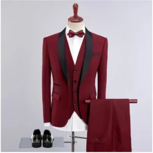 Men's Slim Fit Suit 3 Pieces Blazer Vest Pants Men Wedding Tuxedo Set Formal Wedding Groomsmen Prom Dinner Business Costumes - Image 4