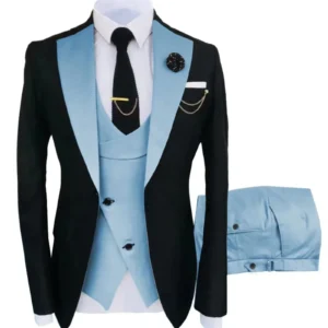 Suit for Men Blazer Vest and Pants 3 Pieces Wedding Dresses Formal Tuxedo Suits for Men Elegant Men Suit Evening Parties Prom - Image 4