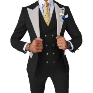 Formal Men's Formal 3 Piece Slim Fit Suit Blazer Vest and Pant Classic Tuxedo Set Wedding Dresses Formal Party Set Business Prom - Image 6