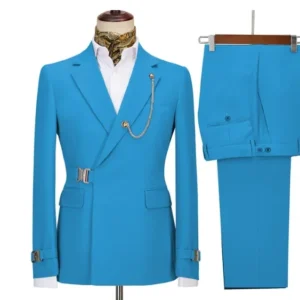 2 Pieces Men's Business Suits Regular Fit Notch Lapel Prom Tuxedos For Wedding (Blazer+Pants)Does not include chest accessories - Image 6