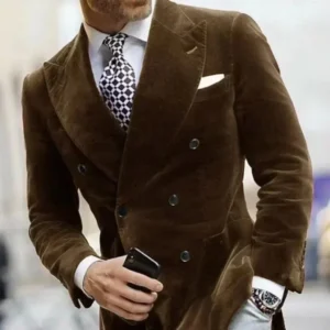 Men's Velvet Suits 1 Piece Blazer Peak Lapel Slim Fit Suits Formal Wedding Dresses Prom Dinner Party Business Tuxedo Set - Image 2