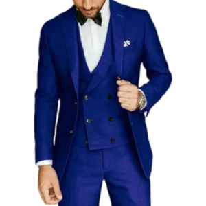 Men's Suits Elegant Notched Lapel Tuxedo 3 Pieces Blazer Vest and Pants Set Formal Men's Suit for Wedding Business Prom - Image 6