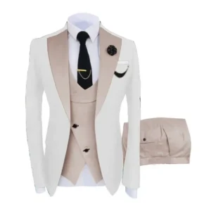 Formal Men Elegant Simple 3 Pieces Blazer Vest Pants Sets Fashion Tuxedo Suits Slim Fit Tuxedo Set Wedding Party Business Prom - Image 6