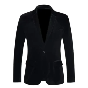 Formal Mens Velvet Suit Tuxedo Notch Lapel Single Blaze Men Costumes High Quality Tuxedo Set Evening Party Weddings Dresses - Image 5