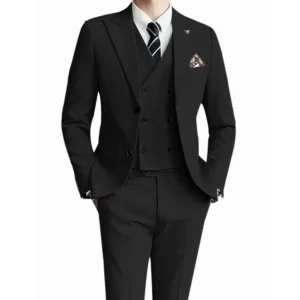 2024 New Regular Slim Fit Suits for Men Peak Lapel 3 Pieces Blazer Vest and Pant Business Wedding Dresses Tuxedo Suits for Men - Image 6