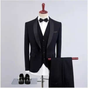 Men's Slim Fit Suit 3 Pieces Blazer Vest Pants Men Wedding Tuxedo Set Formal Wedding Groomsmen Prom Dinner Business Costumes - Image 3