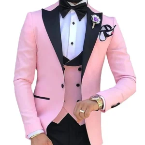 High Quality Men's Suits 3 Pieces Blazer Vest and Pants Set Peak Lapel Luxury Men's Suit for Wedding Business Tuxedo - Image 5