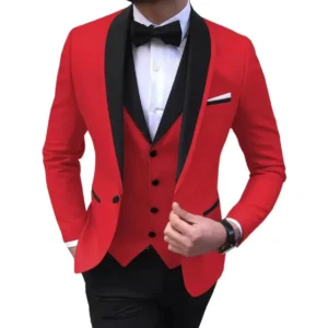 Elegant Dress Suit for Men High Quality 3 Pieces Shawl Lapel Tuxedo Suits for Wedding Groomsmen Business Mens Suits - Image 5