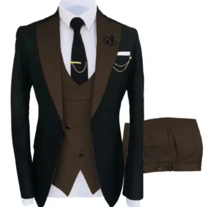 Suit for Men Blazer Vest and Pants 3 Pieces Wedding Dresses Formal Tuxedo Suits for Men Elegant Men Suit Evening Parties Prom - Image 5
