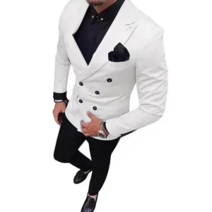 High Quality Men's Suit Set Peaked Lapel Business Blazer Pants 2-Pieces Wedding Dresses Slim Fit Tuxedos Evening Party - Image 4
