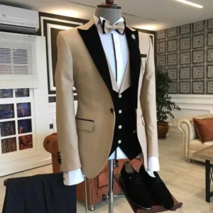 2024 Newest Fashion Khaki Costume Homme Business Men Suits Wedding Suit For Men Ternos Masculinos Slim Fit Groom Tuxedos 3Pieces - Image 1