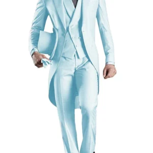 Formal Men's Suits Peak Lapel Tail Coat Elegant Regular Fit 3 Piece Blazer Vest Pants Set Prom Tuxedos Wedding Business - Image 6