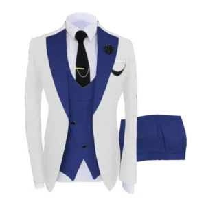 Formal Men Elegant Simple 3 Pieces Blazer Vest Pants Sets Fashion Tuxedo Suits Slim Fit Tuxedo Set Wedding Party Business Prom - Image 5