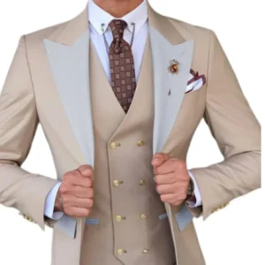 Formal Men's Formal 3 Piece Slim Fit Suit Blazer Vest and Pant Classic Tuxedo Set Wedding Dresses Formal Party Set Business Prom - Image 3