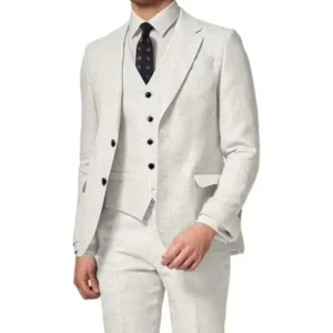 Men's Suit 3 Piece Blazer Vest and Pant Set Notched Lapel Men's Suit for Banquet Wedding Evening Party Male Suit Elegant Tuxedo - Image 2